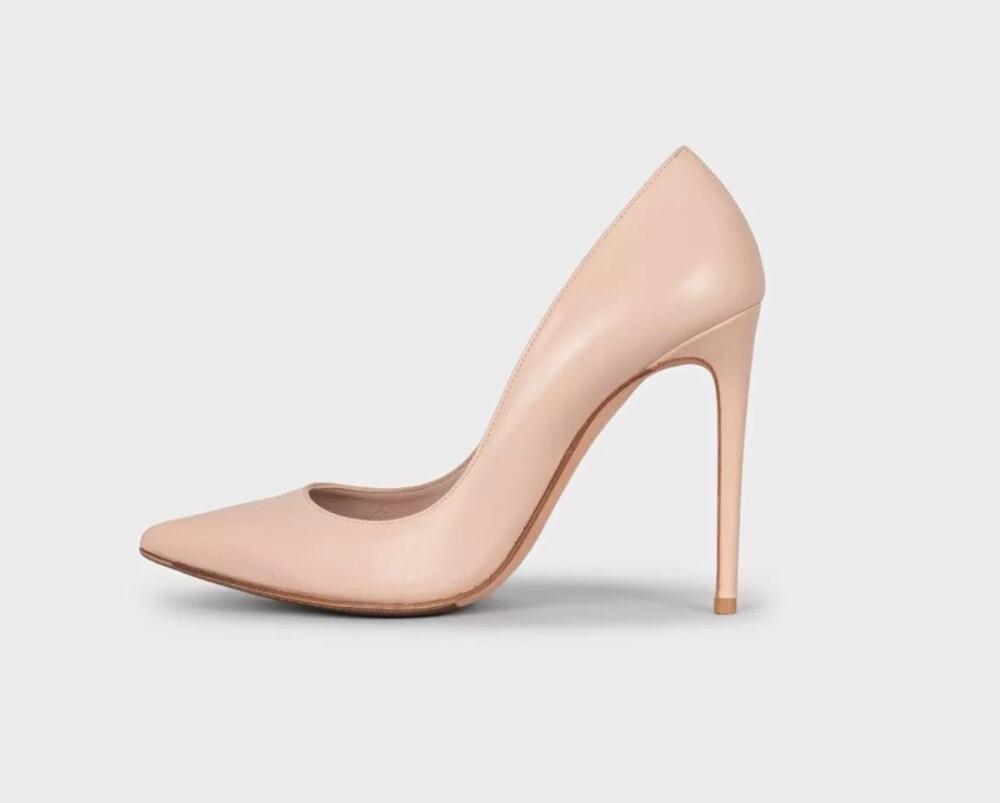 Alexander McQueen Beige Pointed Toe Stiletto Pumps EU 37